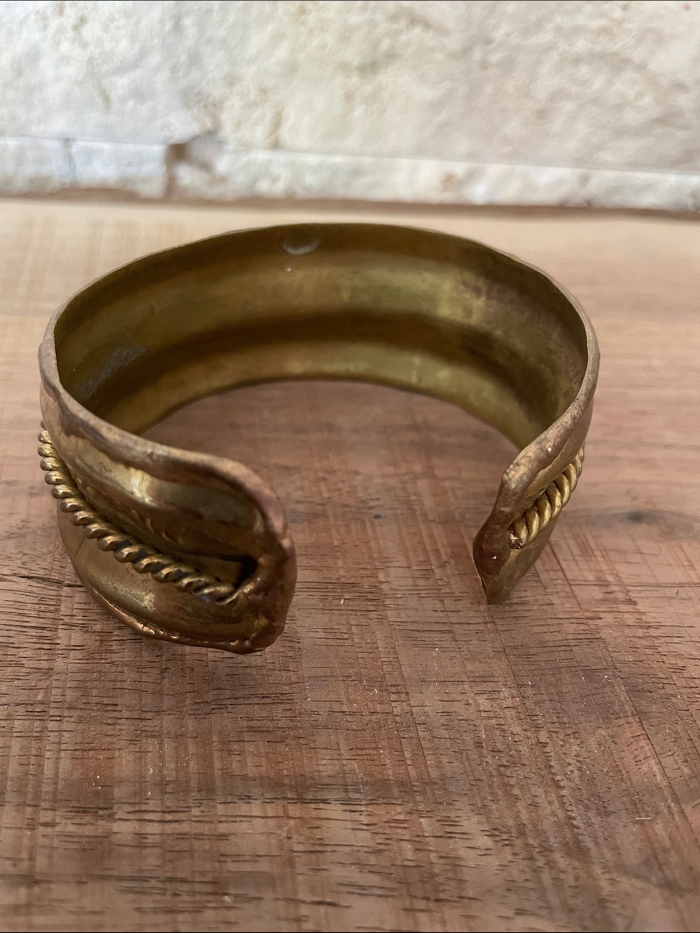 Silver and Brass Bangle Set - Picture 4 of 6